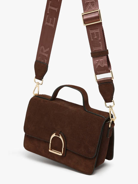 Cross Body Tas S Altesse Suede Etrier Bruin altesse suede EASU048S ander zicht 2