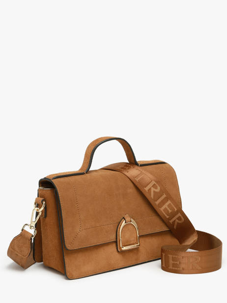 Cross Body Tas M Altesse Suede Etrier Bruin altesse suede EASU048M ander zicht 2