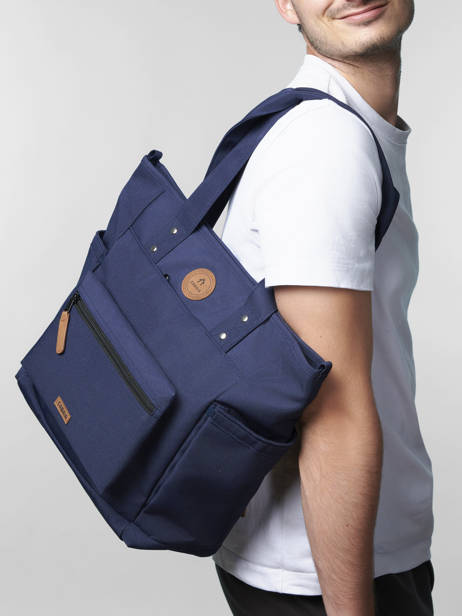 Schoudertas A4 Formaat Adventurer Gerecycleerd Polyester Cabaia Blauw adventurer TOTEBAGM ander zicht 1