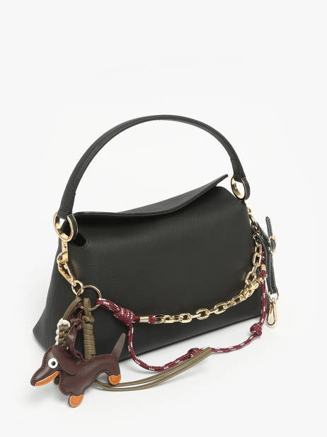 Dubbele Bag Charm Teckel Viamailbag Bruin long charm L ander zicht 1