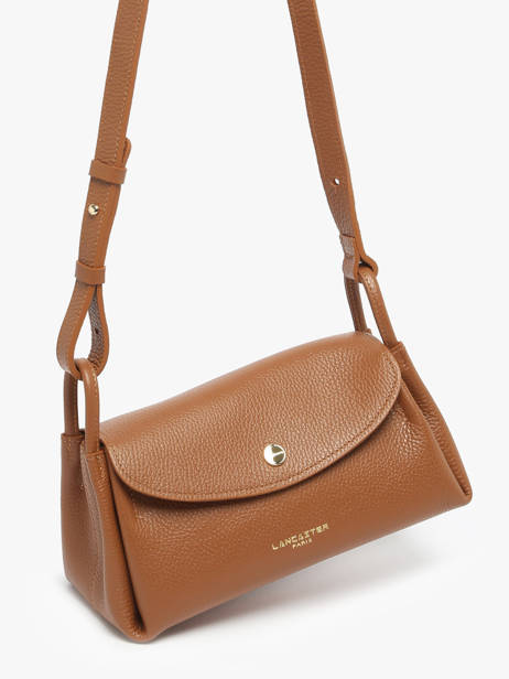 Cross Body Tas Accordeon Double Leder Lancaster Bruin accordeon double 88 ander zicht 2