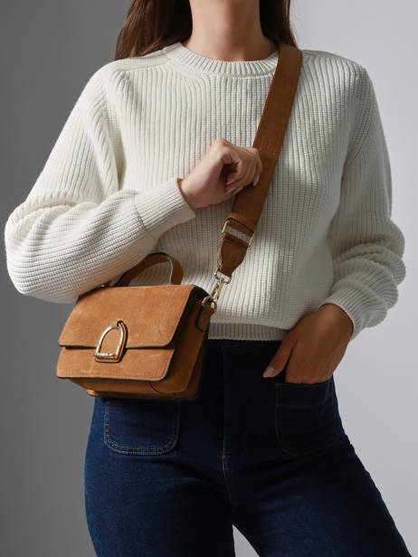 Cross Body Tas S Altesse Suede Etrier Bruin altesse suede EASU048S ander zicht 1