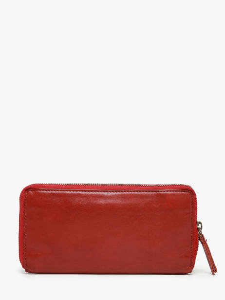 Portefeuille Leder Biba Rood heritage BT10 ander zicht 2