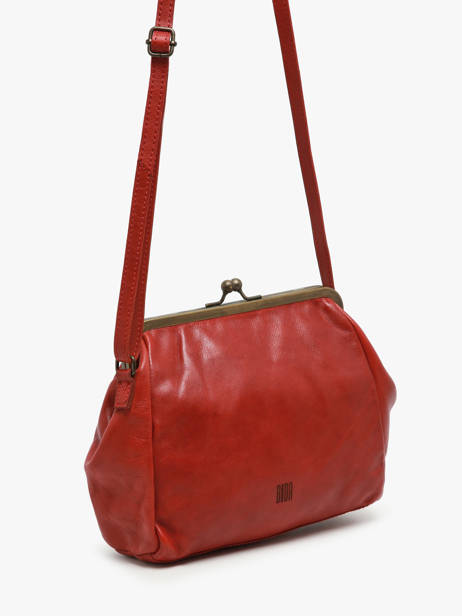 Cross Body Tas Heritage Leder Biba Rood heritage BT22 ander zicht 1
