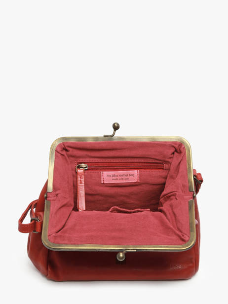 Cross Body Tas Heritage Leder Biba Rood heritage BT22 ander zicht 2