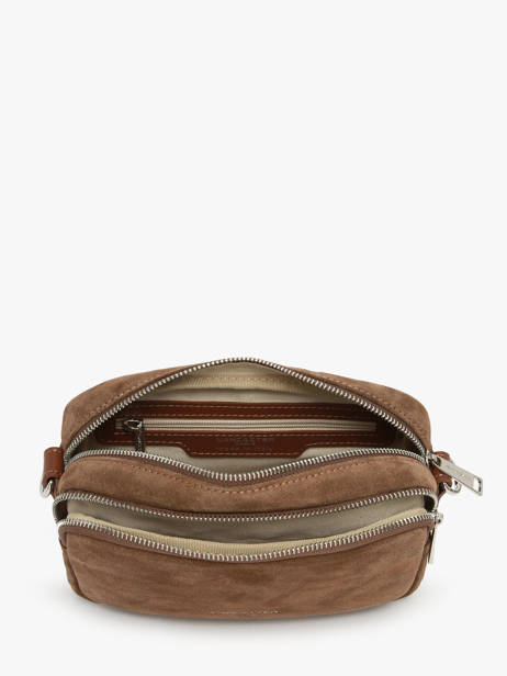 Cross Body Tas Suede Leder Lancaster Bruin suede 65 ander zicht 2