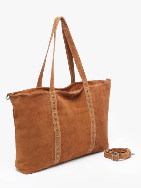 Schoudertas Velvet Leder Milano Bruin velvet VE24113 ander zicht 2