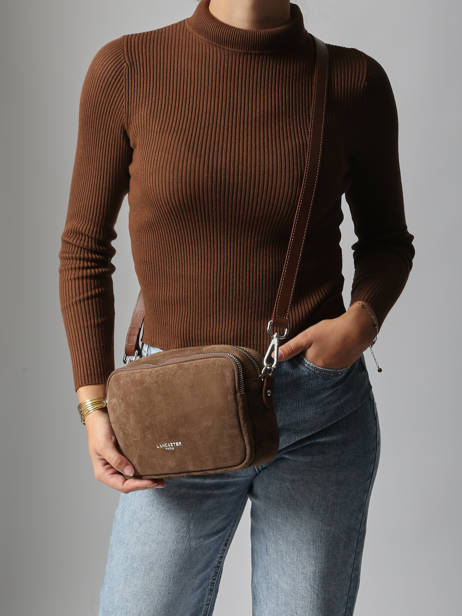 Cross Body Tas Suede Leder Lancaster Bruin suede 65 ander zicht 1