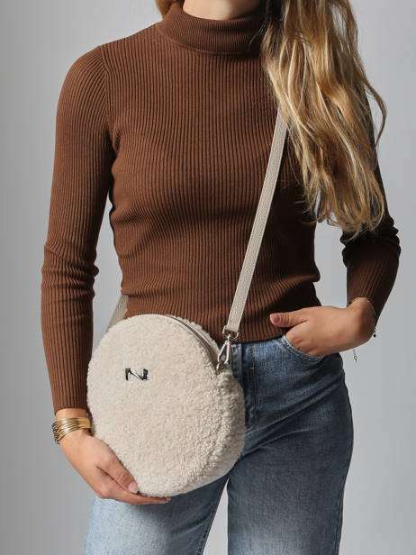 Cross Body Tas Dora Winter Leder Nathan baume Beige nathan S ander zicht 1