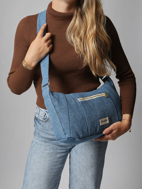 Cross Body Tas Mini Charlot Gerecycleerd Katoen Rivedroite Blauw timeless MCHARTIM ander zicht 1