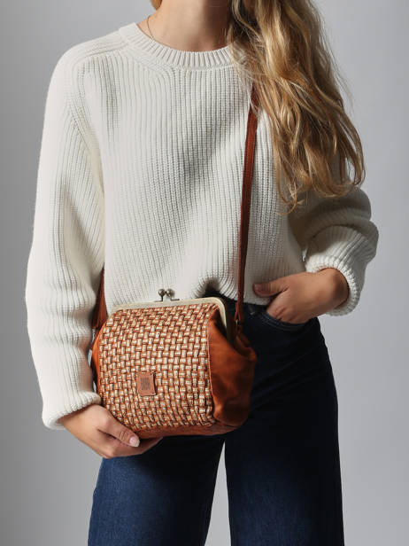 Cross Body Tas Heritage Leder Biba Bruin heritage KAB21L ander zicht 1