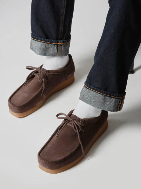 Mocassins Wallabee Uit Leder Clarks Bruin men 26178279 ander zicht 1