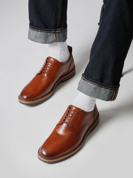 Derby Veterschoenen Aldwin Lace Uit Leder Clarks Bruin men 26183252 ander zicht 1