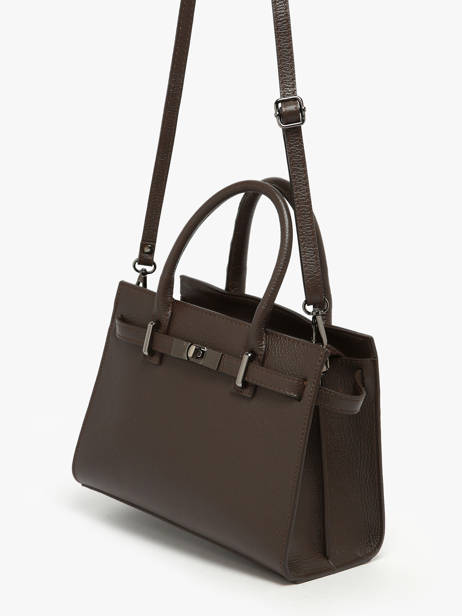 Handtas Caviar Leder Milano Bruin caviar CA24063 ander zicht 2