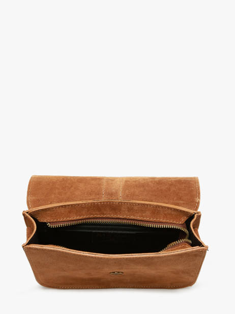 Cross Body Tas Velvet Leder Milano Bruin velvet VE25063 ander zicht 3