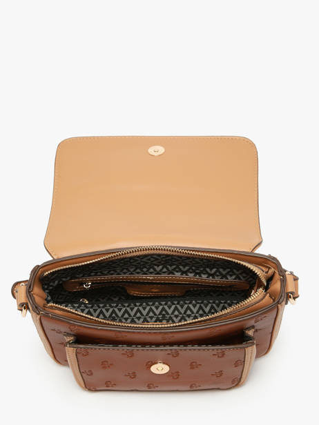 Cross Body Tas Embossed Lulu castagnette Bruin embossed ZAIDOU ander zicht 3