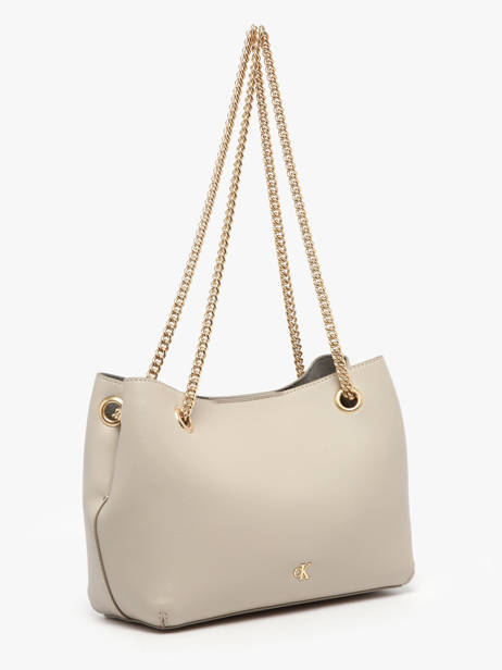 Schoudertas Minimal Mono Gerecycleerd Polyester Calvin klein jeans Beige minimal mono 4F3205G ander zicht 2