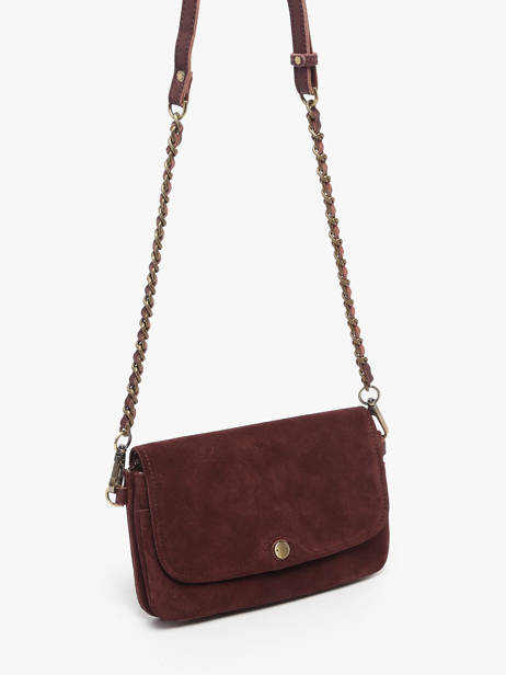 Cross Body Tas Vintage Leder Mila louise Beige vintage 3783VC ander zicht 2