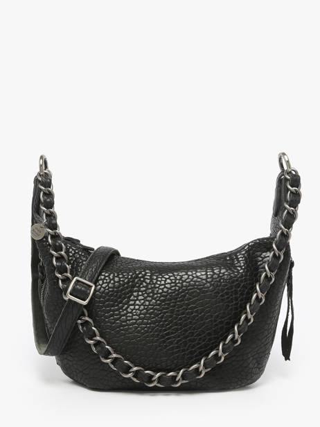 Cross Body Tas Vintage Leder Mila louise Zwart vintage 3485E