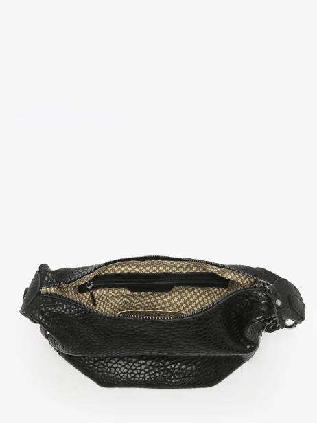 Cross Body Tas Vintage Leder Mila louise Zwart vintage 3485E ander zicht 3