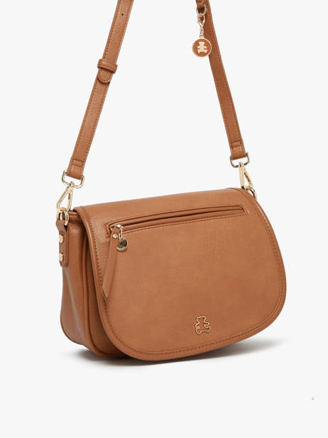 Cross Body Tas Zip Lulu castagnette Bruin zip ZAHAR ander zicht 2
