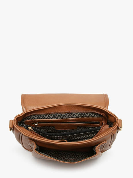 Cross Body Tas Zip Lulu castagnette Bruin zip ZAHAR ander zicht 3