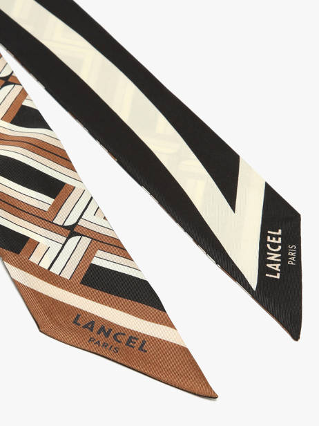 Zijden Lint Monogram 82x5,5cm Lancel Bruin charms A13495 ander zicht 1