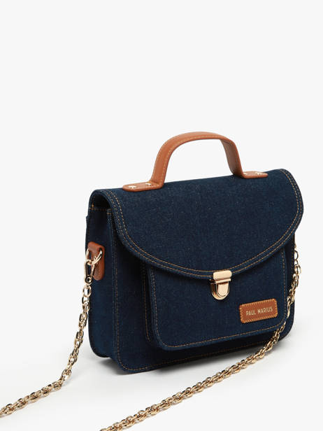 Cross Body Tas Melle George Denim Brut Paul marius Blauw denim brut GEOR2DEB ander zicht 2
