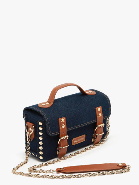 Cross Body Tas L'artisan Denim Brut Paul marius Blauw denim brut ARTI2DEB ander zicht 2