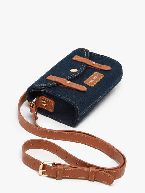 Cross Body Tas Le Mini Indispensable Denim Brut Paul marius Blauw denim brut MINIDEB ander zicht 1