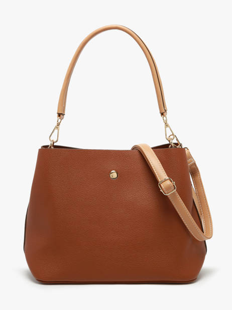 Schoudertas Embossed Lulu castagnette Bruin embossed YOUSRA ander zicht 4