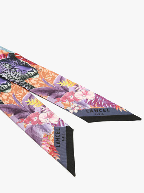 Zijden Lint Jungle 82x5,5cm Lancel Blauw charms A13877 ander zicht 1