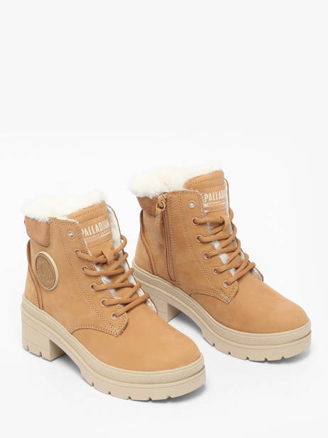 Enkellaarsjes Met Hak Uit Leder Palladium Bruin women 99527254 ander zicht 2