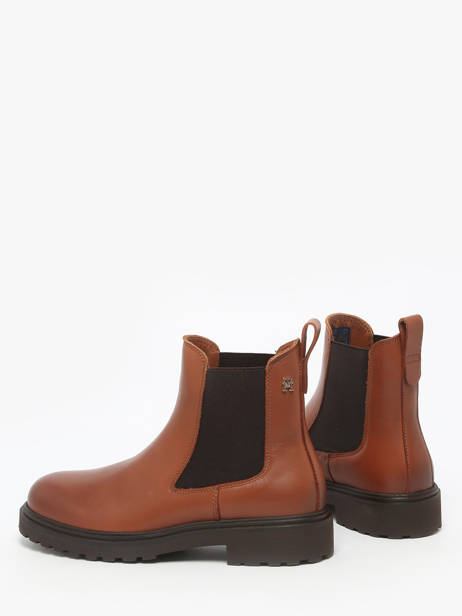 Chelsea Boots Uit Leder Tommy hilfiger Bruin women 8766BDS ander zicht 3