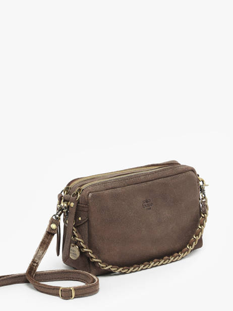 Cross Body Tas Vintage Leder Mila louise Bruin vintage 23673XSX ander zicht 2