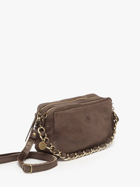 Cross Body Tas Vintage Leder Mila louise Bruin vintage 23673X ander zicht 2