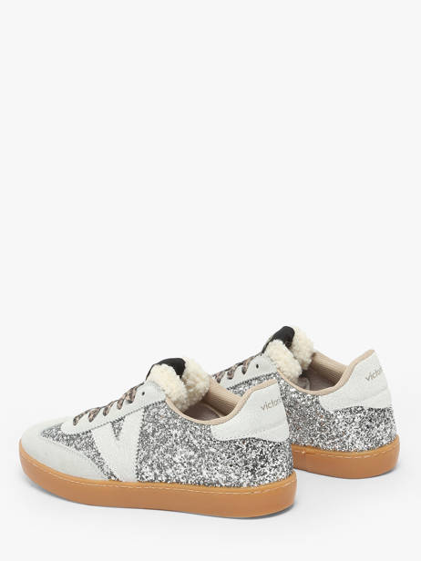 Sneakers Berlin Uit Leder Victoria Zilver women 1126223 ander zicht 3