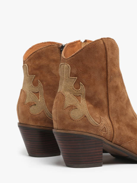 Stadsschoenen Met Hak Uit Leder Mam'zelle Bruin women CSGGF41 ander zicht 3