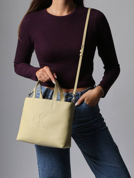 Handtas Sculpted Calvin klein jeans Geel sculpted 4K3111G ander zicht 1