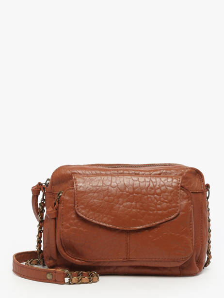 Cross Body Tas Naina Leder Pieces Bruin naina 17063358