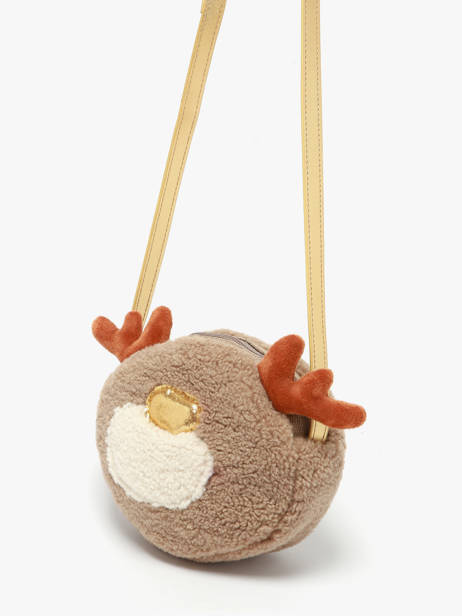Kids Cross Body Tas Rudolf Rendier Le voyage en panier Bruin kids AHP303 ander zicht 1