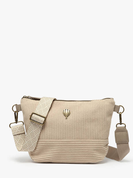 Cross Body Tas Velours Le voyage en panier Beige velours AHP239