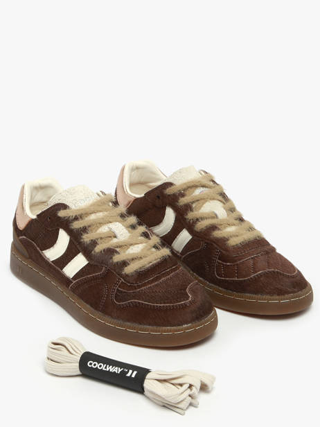 Sneakers Uit Leder Coolway Bruin women 7623298 ander zicht 2