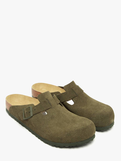 Slippers Uit Leder Birkenstock Groen men 1024721 ander zicht 1