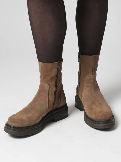 Stadsschoenen Uit Leder Aliwell Bruin women A0407 ander zicht 1