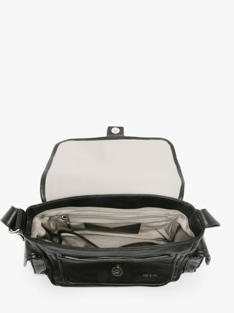 Cross Body Tas Joy Leder Nat et nin Zwart vintage JOY ander zicht 3