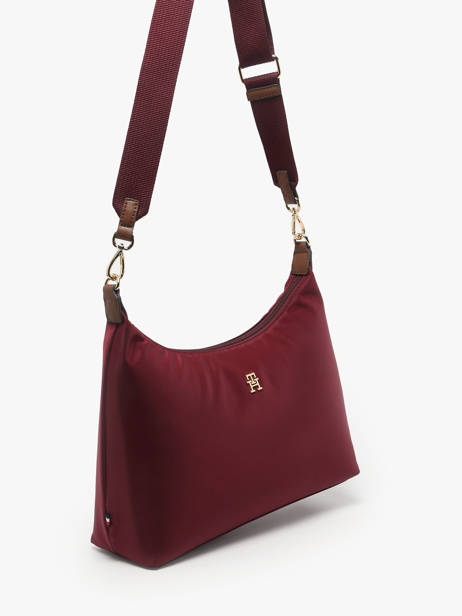 Cross Body Tas Popette Nylon Tommy hilfiger Rood popette AW17937 ander zicht 2