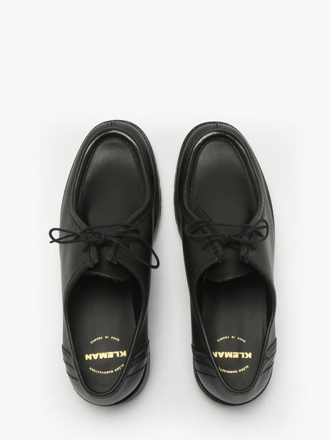 Derby Veterschoenen Uit Leder Kleman Zwart men PADROR ander zicht 3