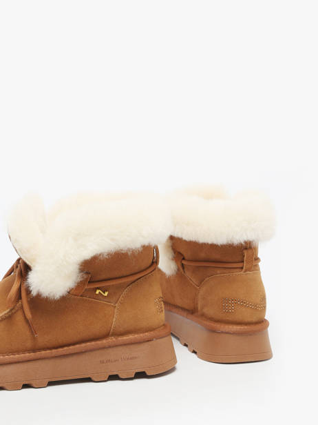 Enkellaarsjes Uit Leder Nathan baume Bruin women 252N8601 ander zicht 2