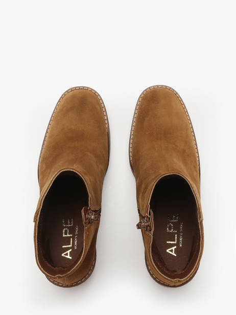 Enkellaarsjes Met Hak Uit Leder Alpe Bruin women 26261101 ander zicht 3